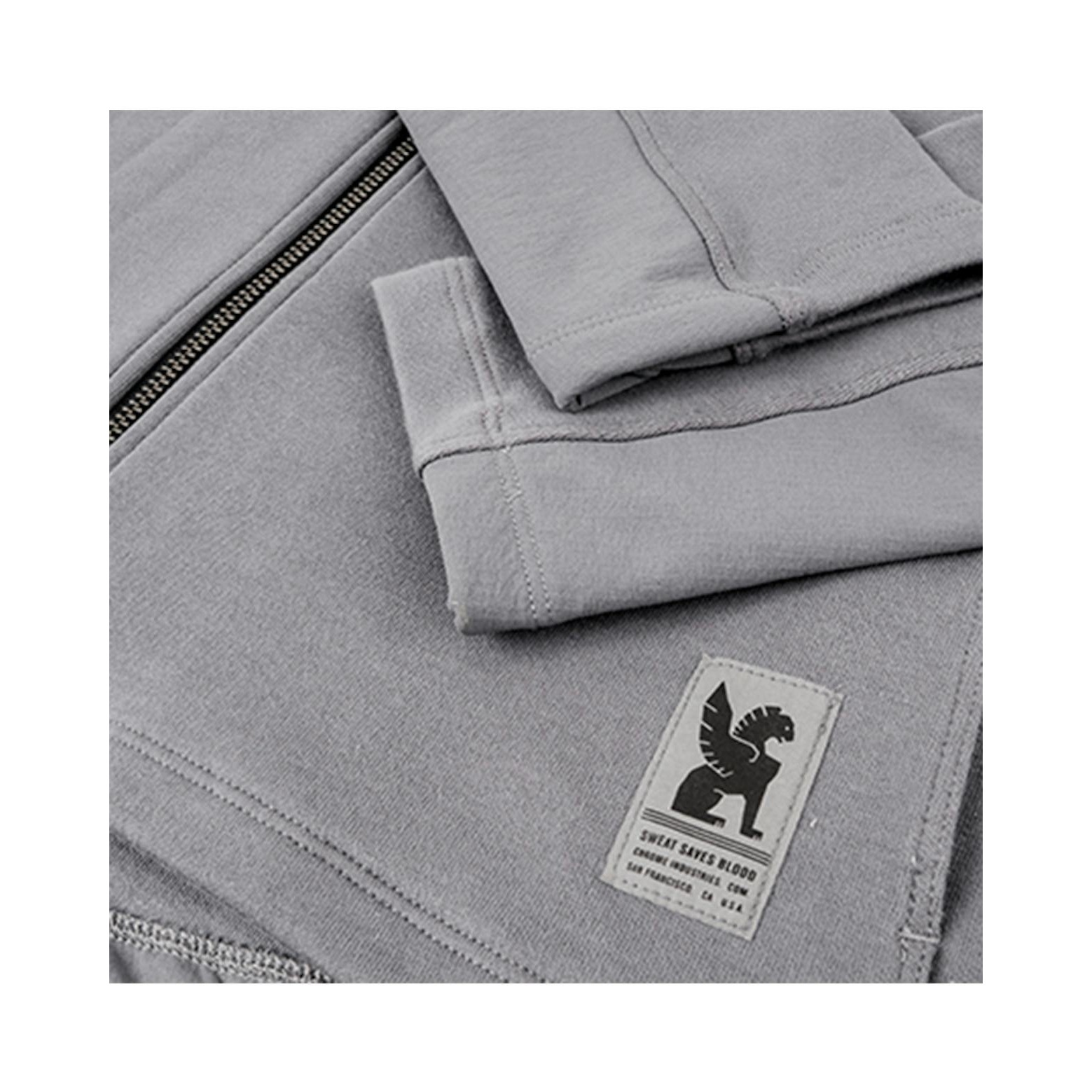 Chrome Industries Jacket Men M Full Zip Hoodie Technical Fleece Cycling Gray — image 3 of 8